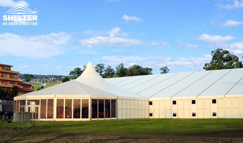 white tent - mixed party tents - large wedding marquees - gazebo tent - classic a roof marquee - Shleter aluminum party structures for sale (14)