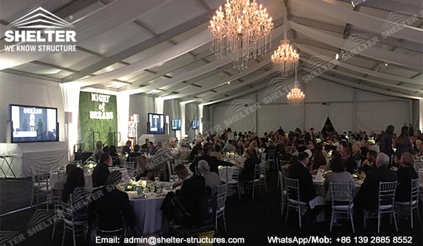 banquet marquee - temporary catering event hall for annual fundraising dinner - auction tents - Shelter clear span marquee for sale (3)