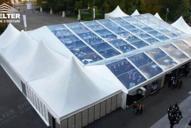 clear span tent - mixed party tents - large wedding marquees - gazebo tent - classic a roof marquee - Shleter aluminum party structures for sale (18)