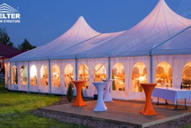 large party tent - mixed party tents - large wedding marquees - gazebo tent - classic a roof marquee - Shleter aluminum party structures for sale (4)